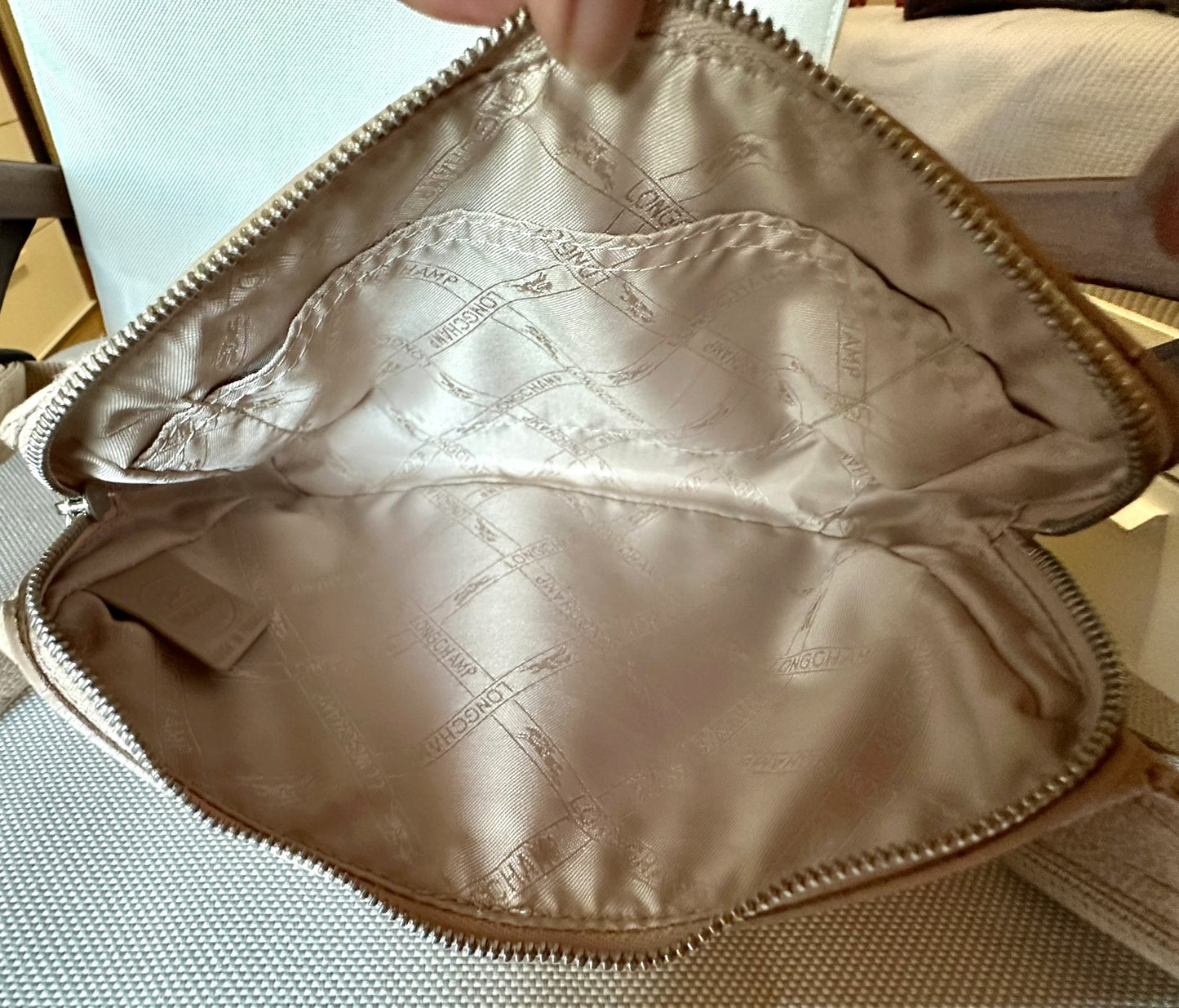 Longchamp Sac banane beige