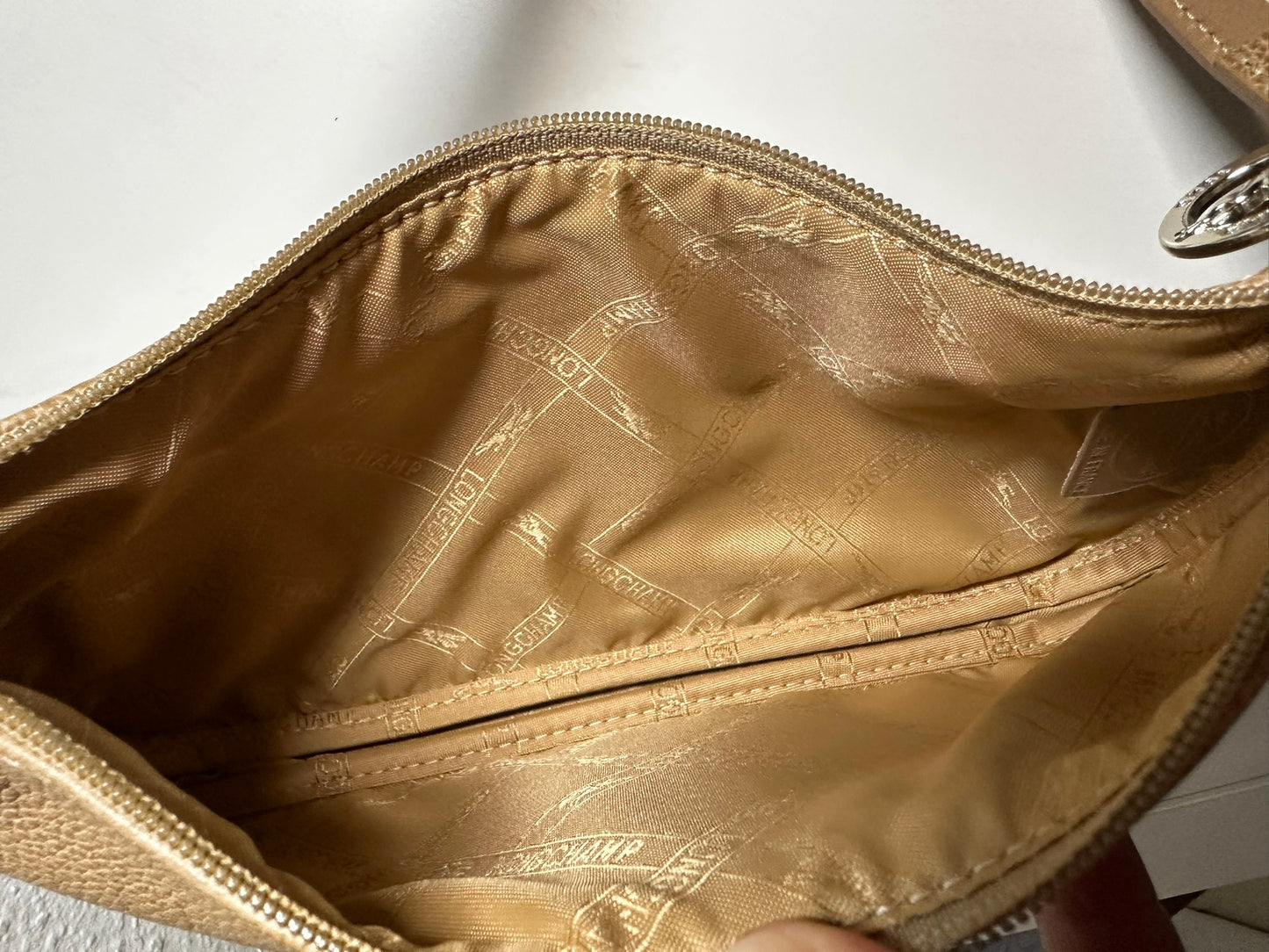 Longchamp sac baguette camel