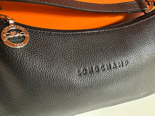 Longchamp schwarze Baguette-Tasche