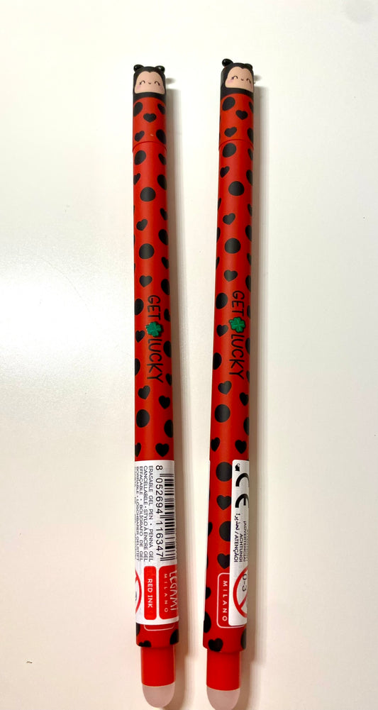 Legami 2x Marienkäfer Radierbarer Stift