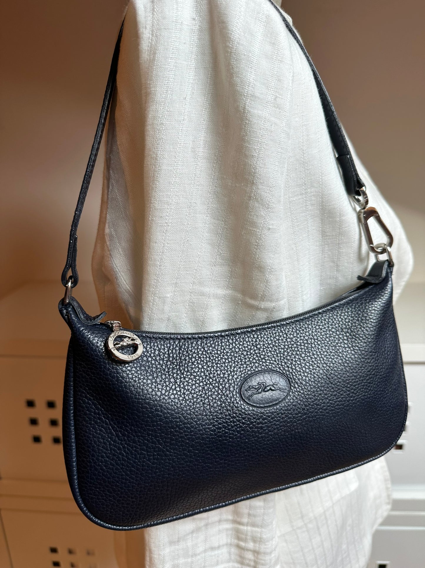 Longchamp sac baguette bleu nuit