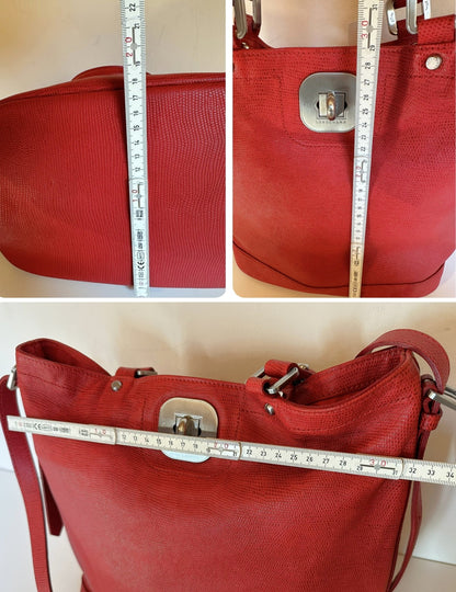 Sac à main Longchamp Gatsby en cuir rouge.