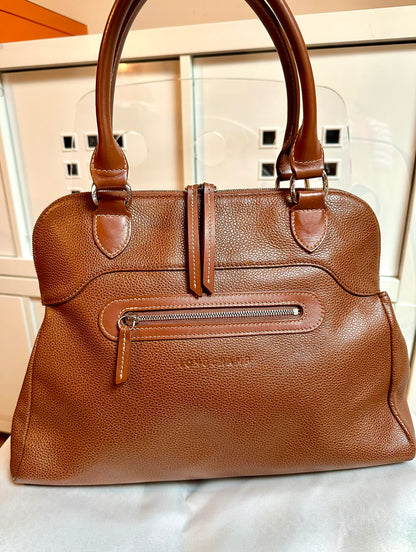 Longchamp Tasche Le Foulonné - Leder cognac