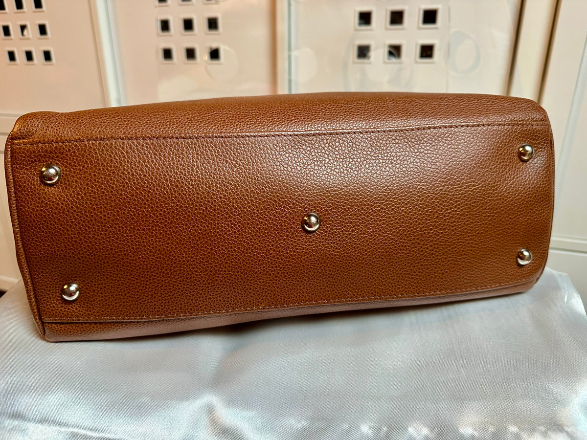 Longchamp Tasche Le Foulonné - Leder cognac