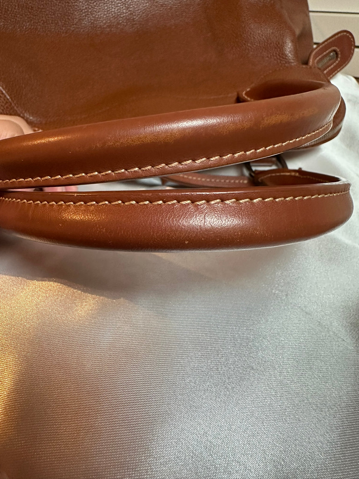Longchamp Tasche Le Foulonné - Leder cognac