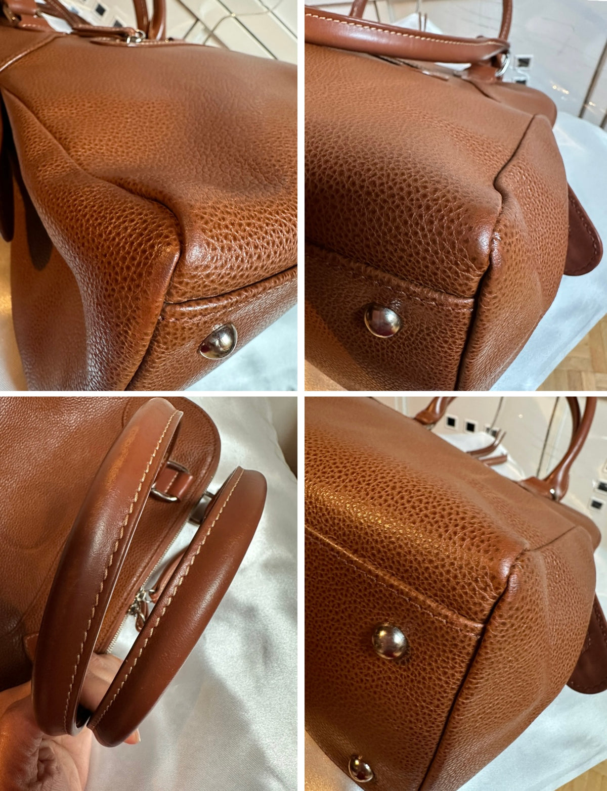 Longchamp Tasche Le Foulonné - Leder cognac