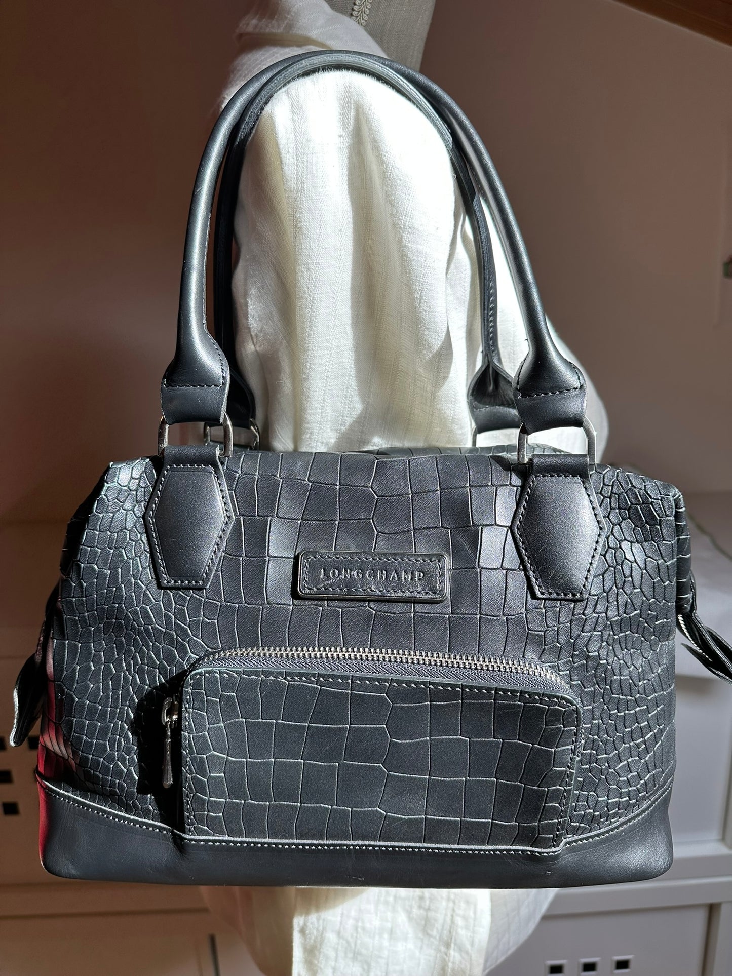 Longchamp Légende Croco Noir - État exceptionnel !