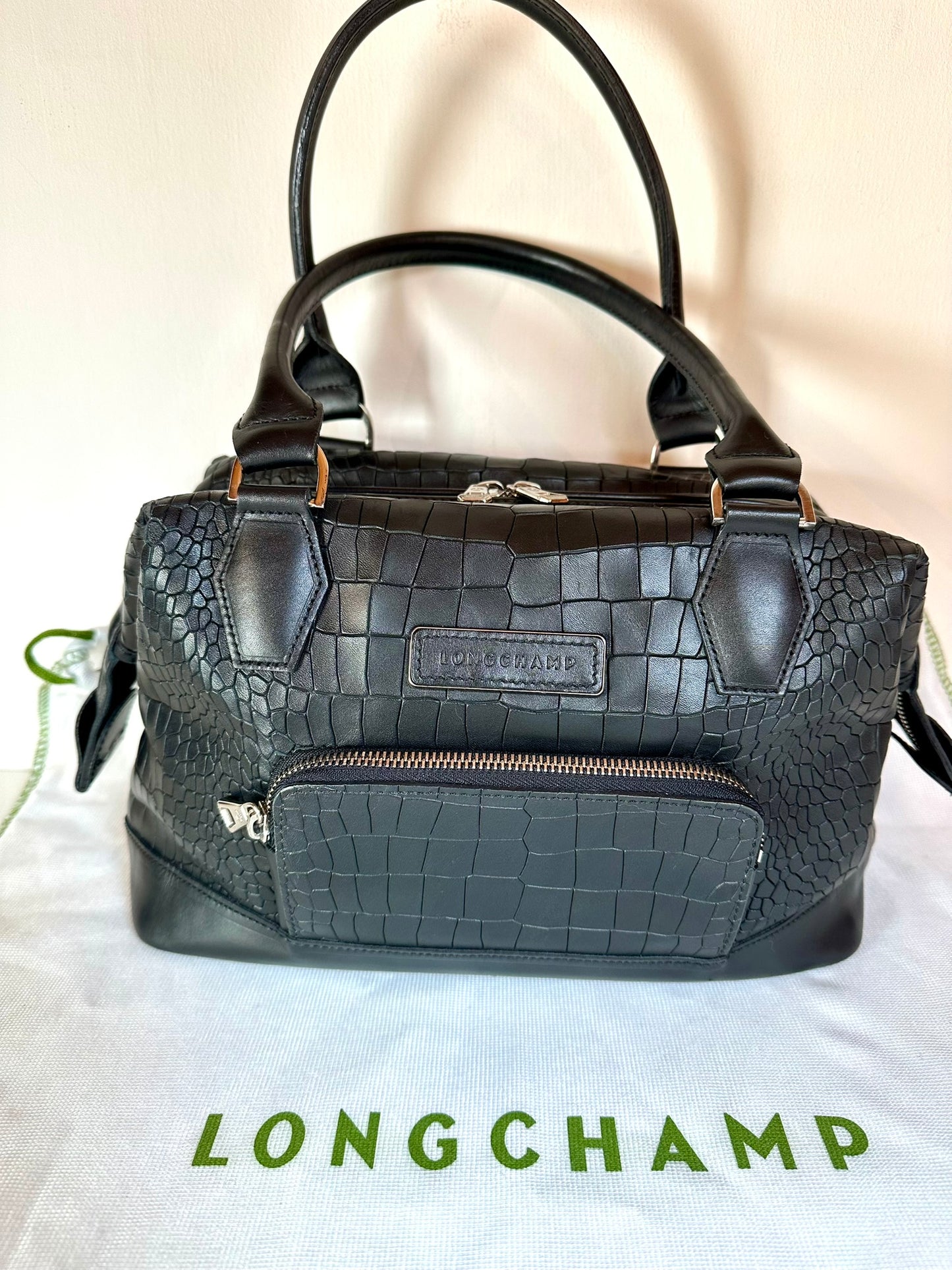 Longchamp Légende Croco Noir - État exceptionnel !
