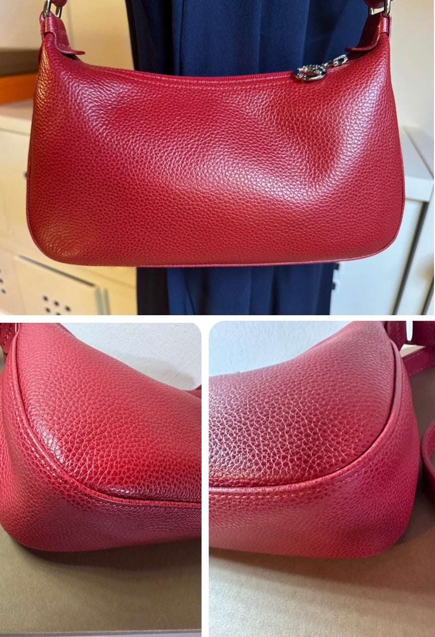 Sac Longchamp bandoulière rouge - Le Foulonné.