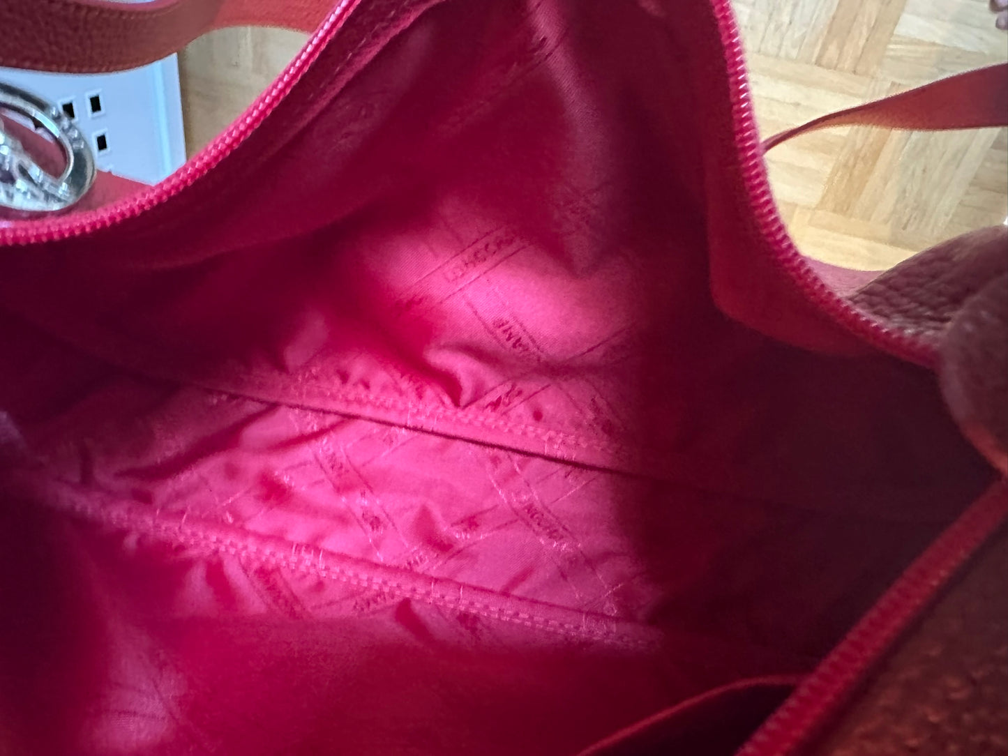 Sac Longchamp bandoulière rouge - Le Foulonné.