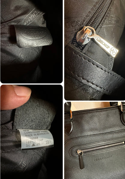 Sac Longchamp Le Foulonné - Cuir noir