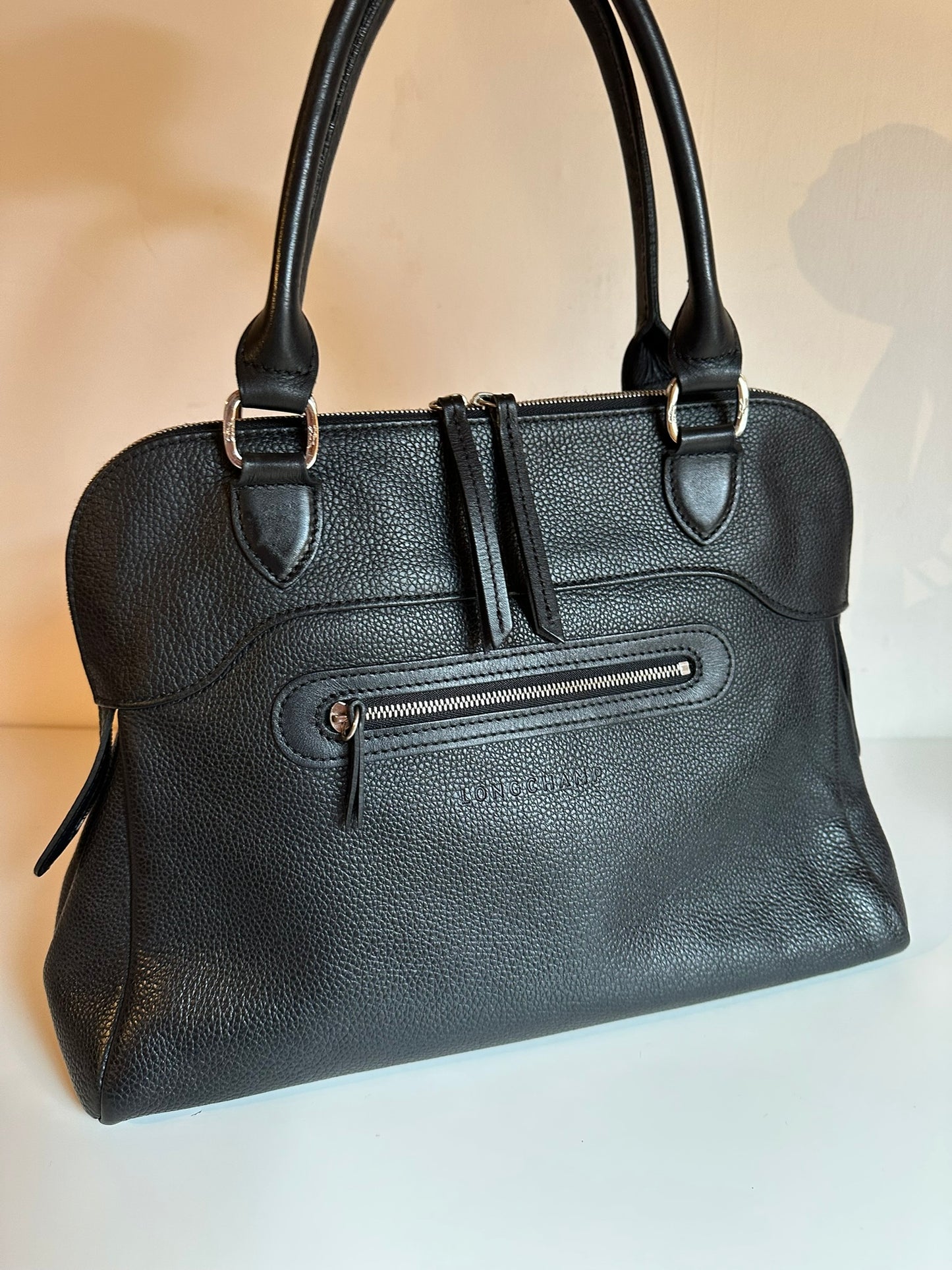 Sac Longchamp Le Foulonné - Cuir noir