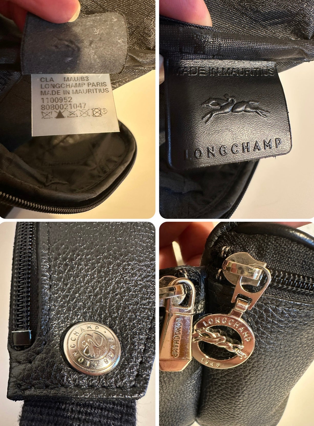 Longchamp Sac banane noir