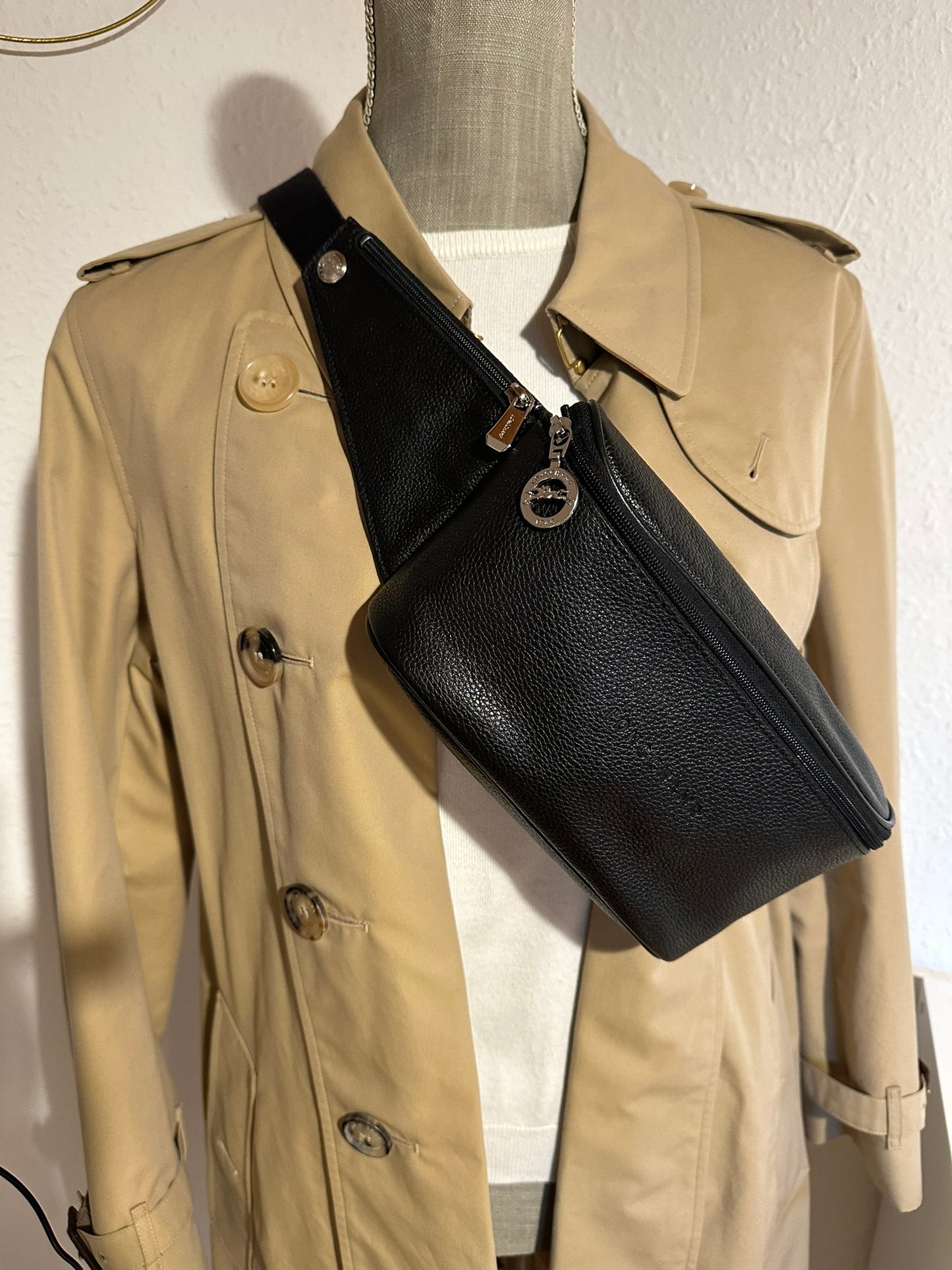 Longchamp Sac banane noir