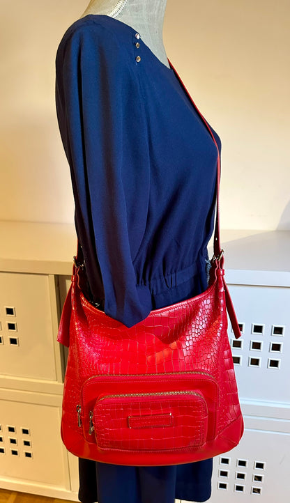 Longchamp Légende Croco Crossbody Bag.