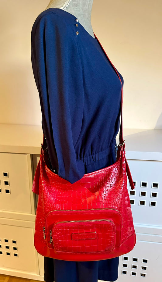 Longchamp Légende Croco Crossbody Bag.