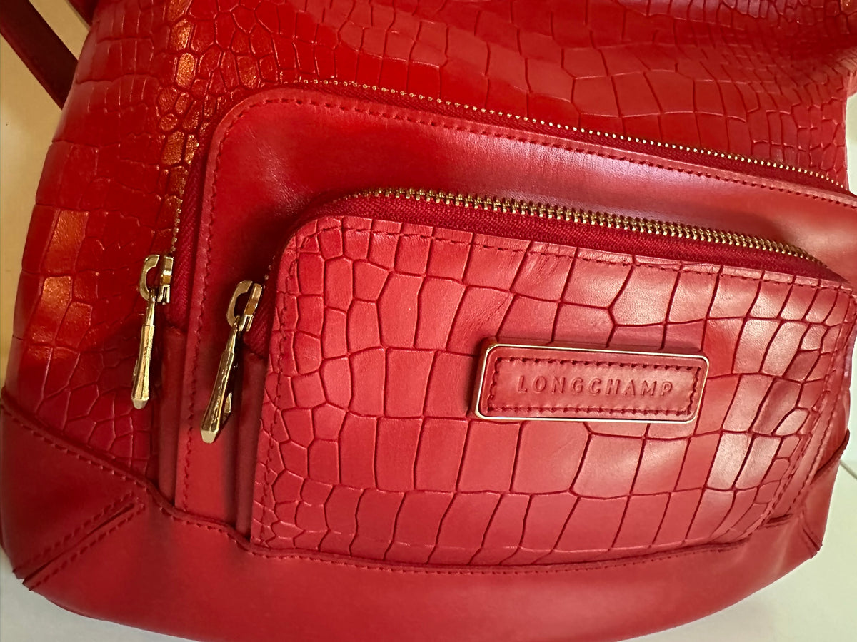 Longchamp Légende Croco Crossbody Bag.