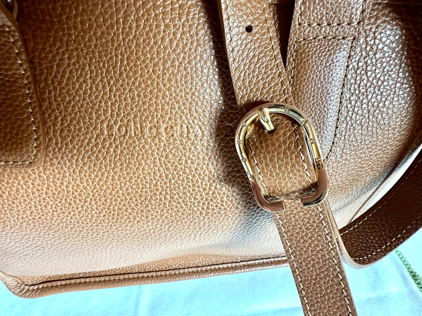 Sac Longchamp Le Foulonné - Cuir Grainé Caramel