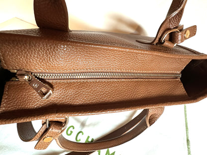 Sac Longchamp Le Foulonné - Cuir Grainé Caramel