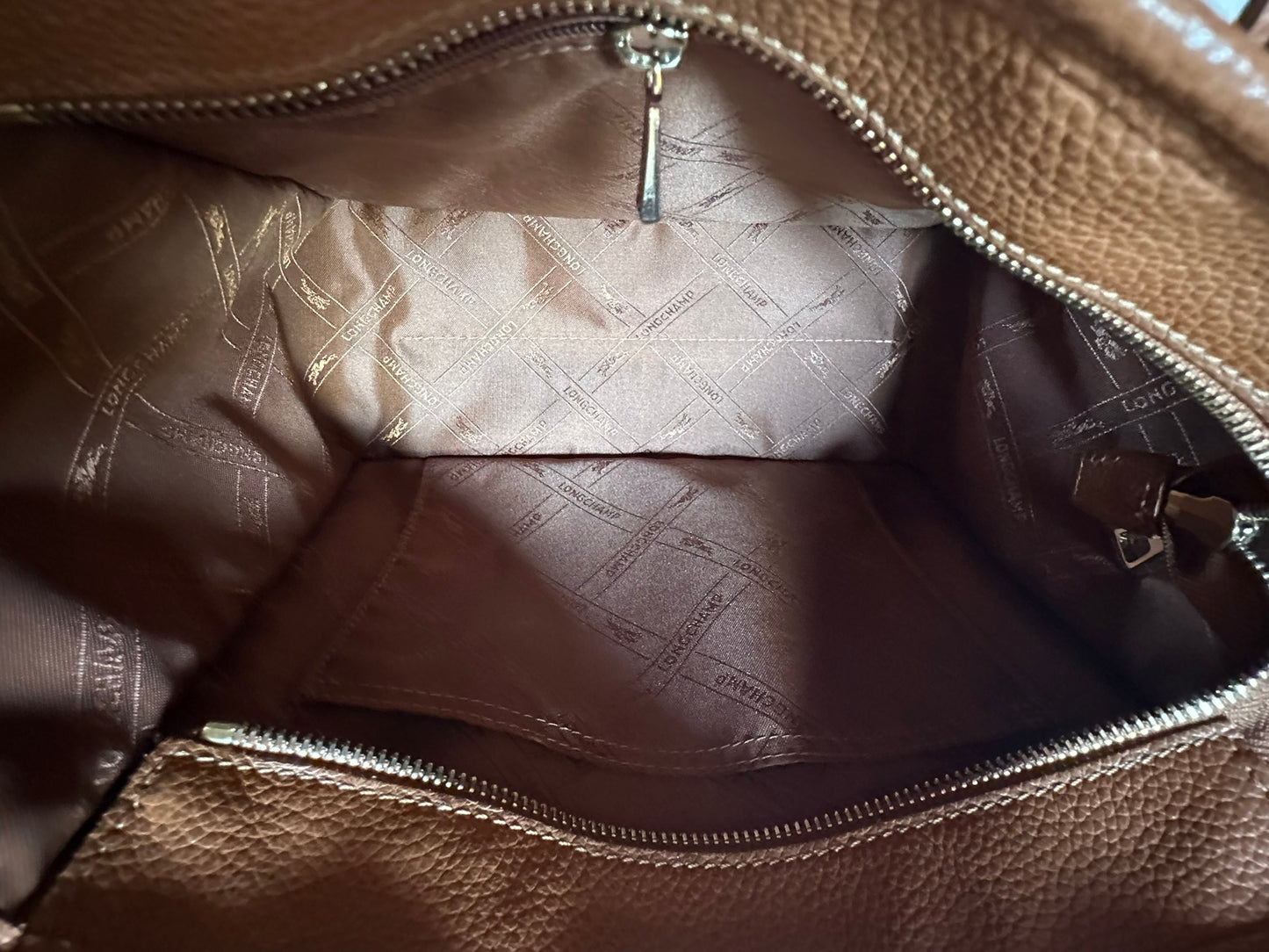 Sac Longchamp Le Foulonné - Cuir Grainé Caramel