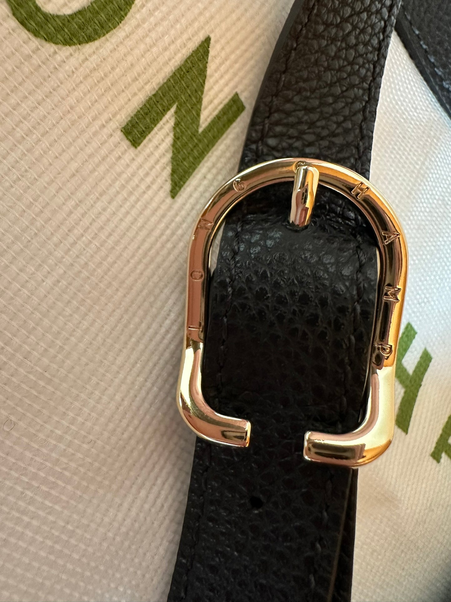 LONGCHAMP Le Foulonné - Sac Bandoulière Cuir Noir - NEUF