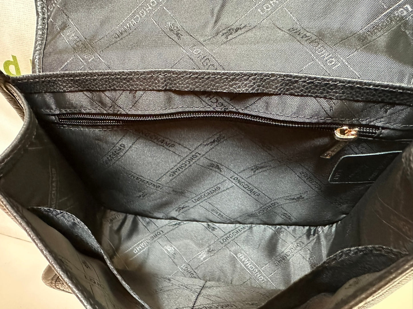 LONGCHAMP Le Foulonné - Sac Bandoulière Cuir Noir - NEUF