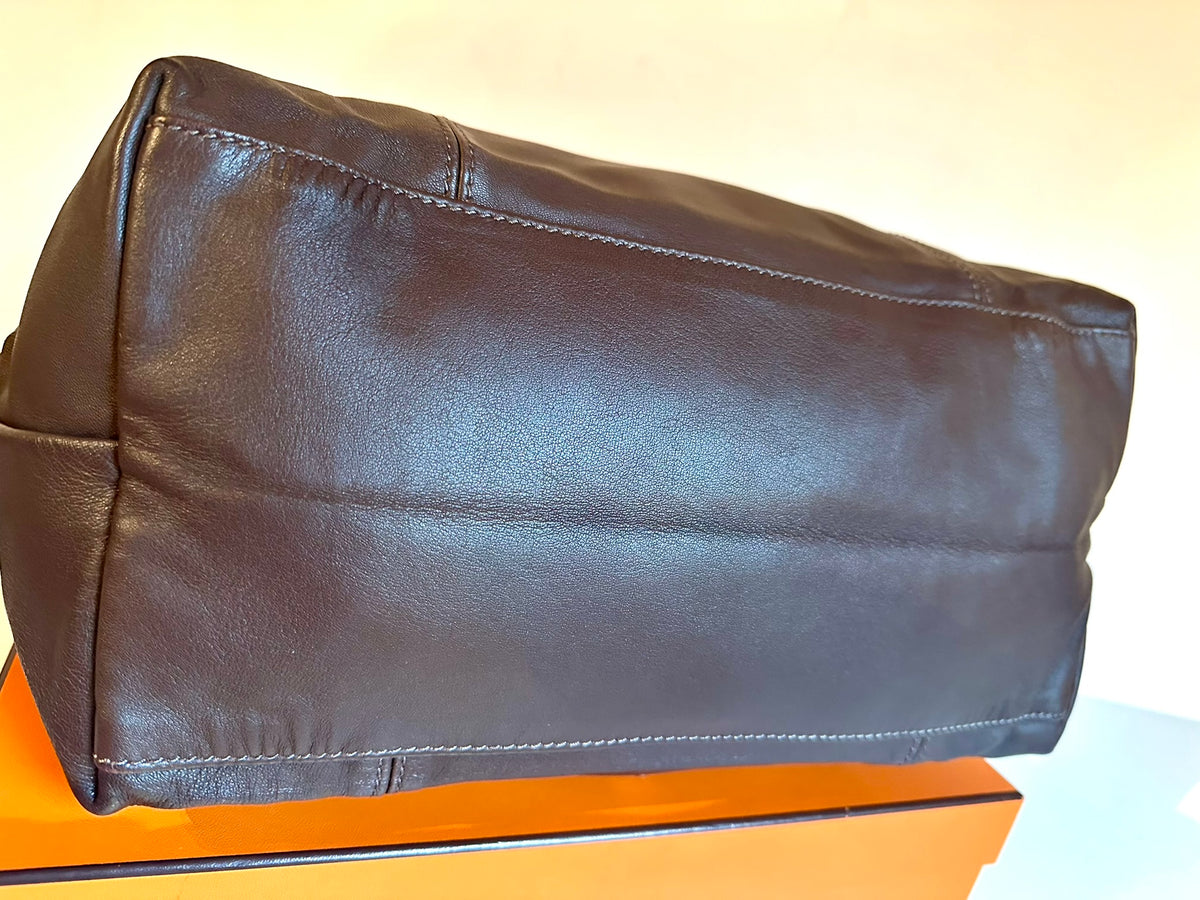 Longchamp Le Pliage Cuir - marron moka, taille M