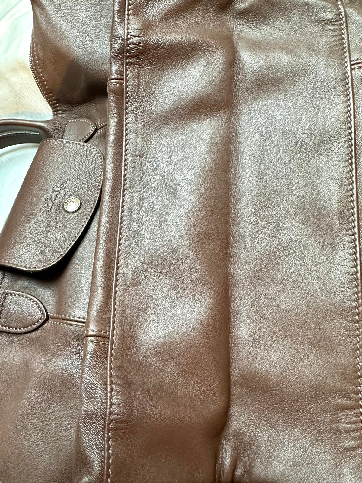 Longchamp Le Pliage Cuir - marron moka, taille M