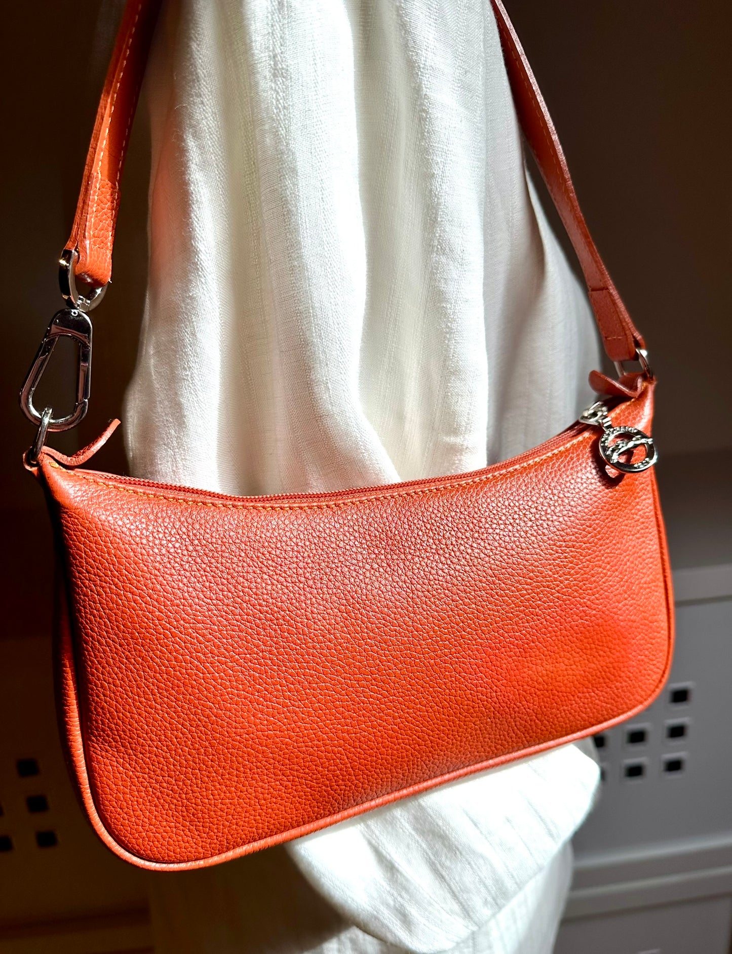 Longchamp sac baguette orange