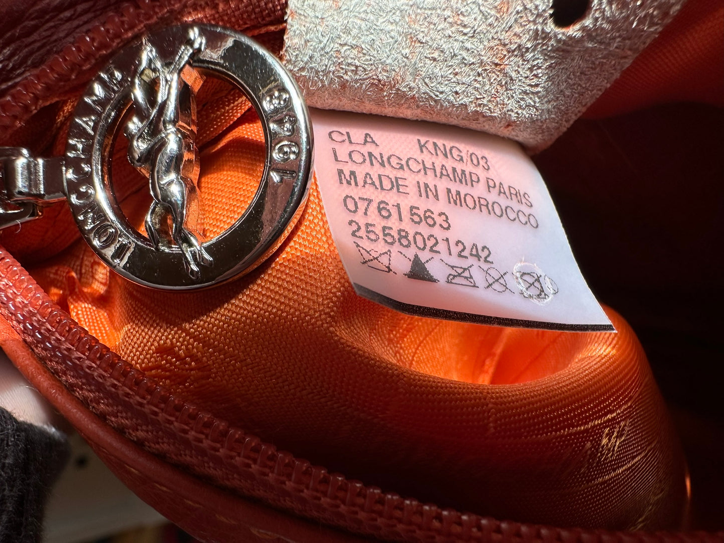 Longchamp sac baguette orange