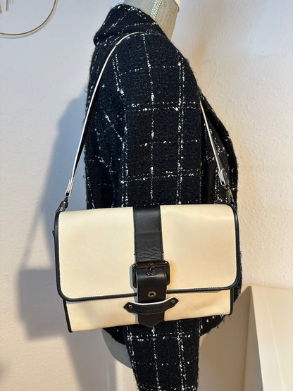 Longchamp x Kate Moss – sac cuir beige & noir