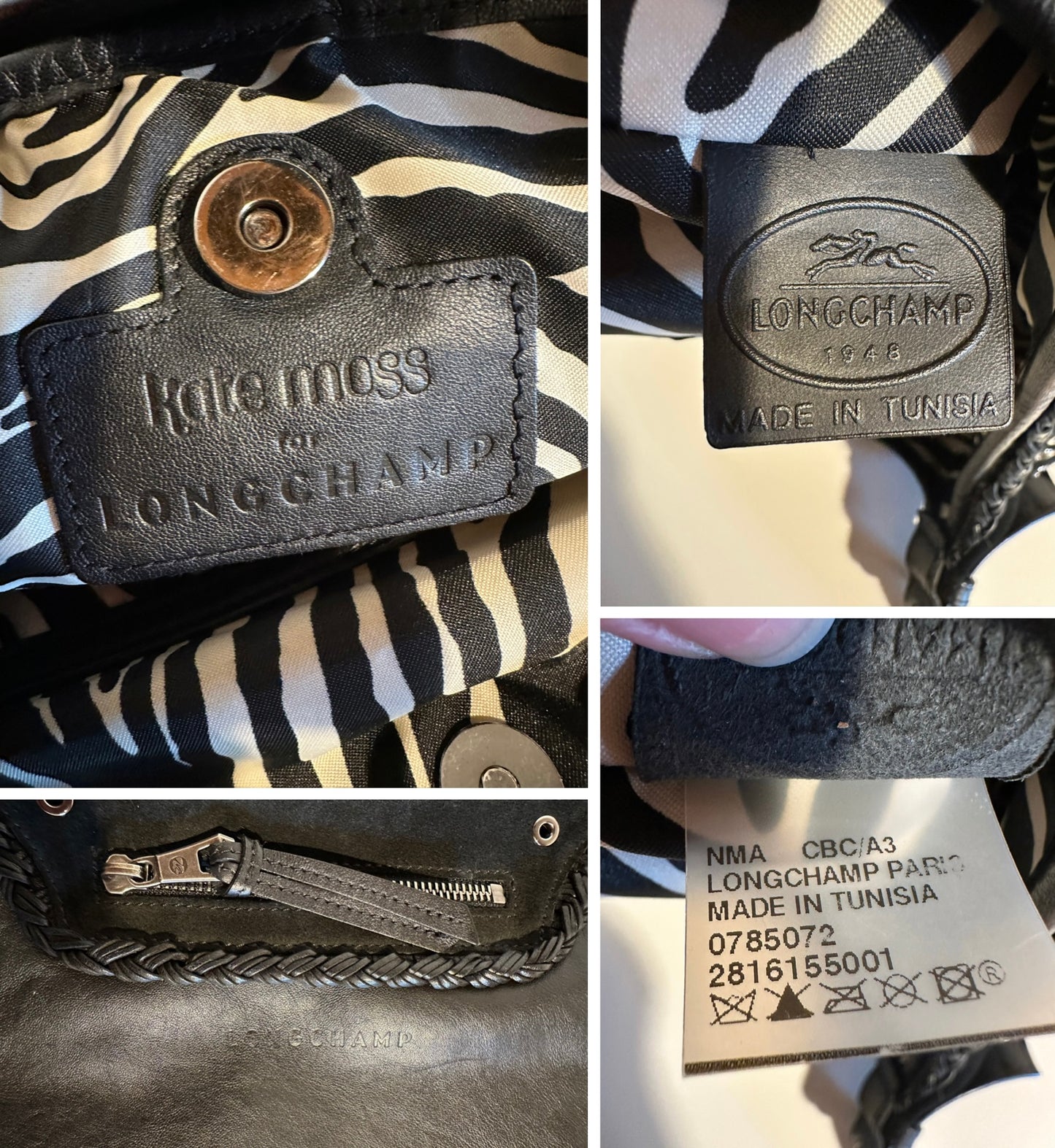 Longchamp x Kate Moss bandoulière noir