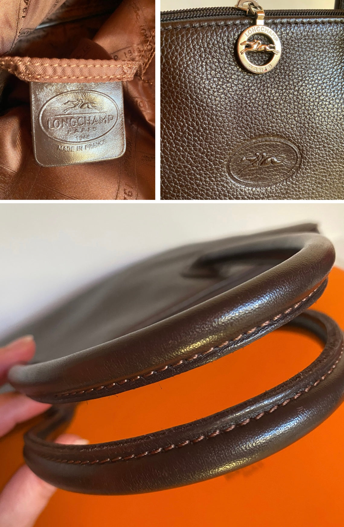 Longchamp Dark Brown Bolide Bag