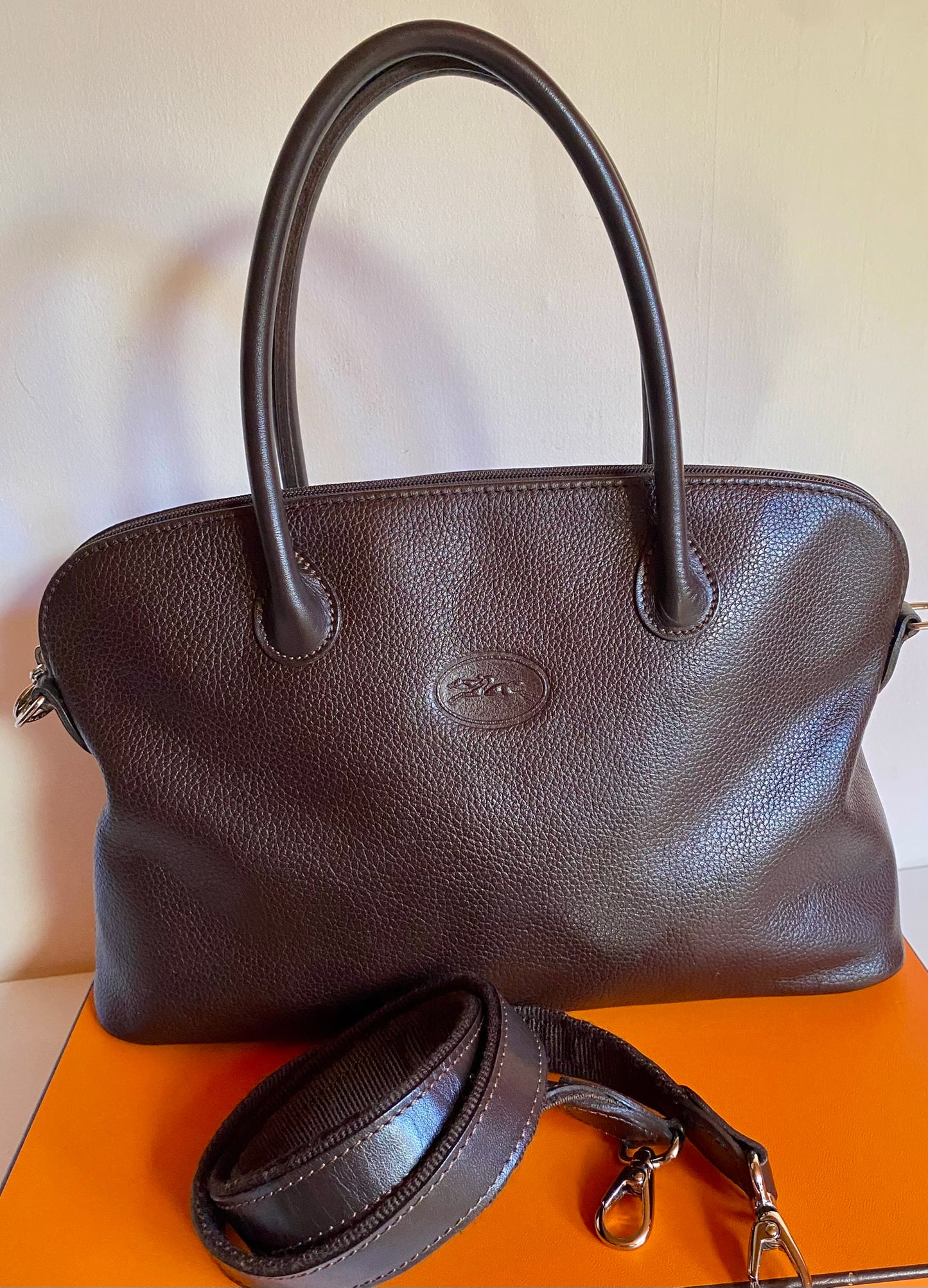 Longchamp Dark Brown Bolide Bag