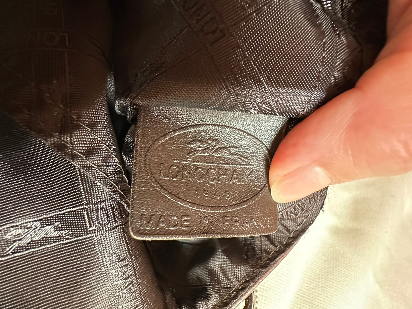 Sac Longchamp Le Foulonné - marron taille L