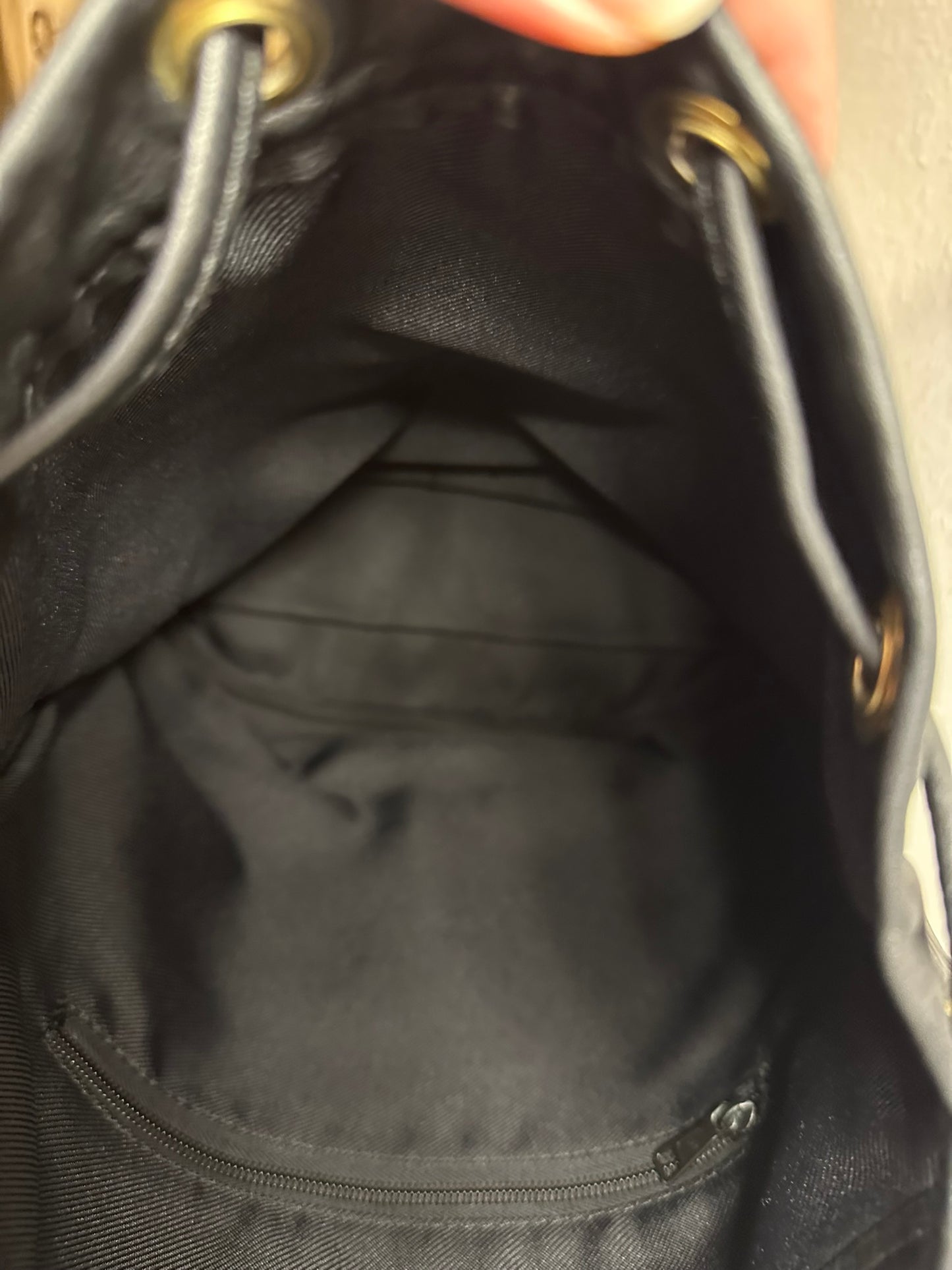 Longchamp sac seau vintage en cuir épis noir