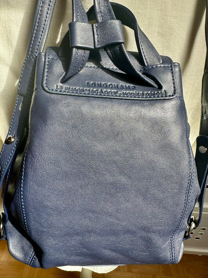 Sac à dos Longchamp Le Pliage Cuir XS - Bleu Marine