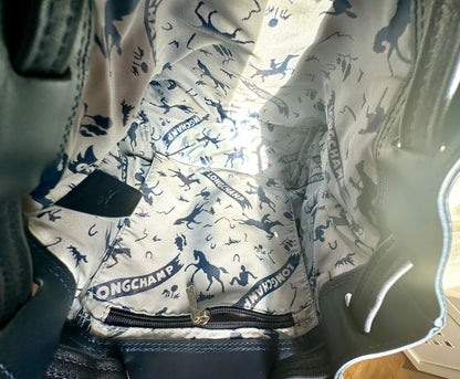 Sac à dos Longchamp Le Pliage Cuir XS - Bleu Marine