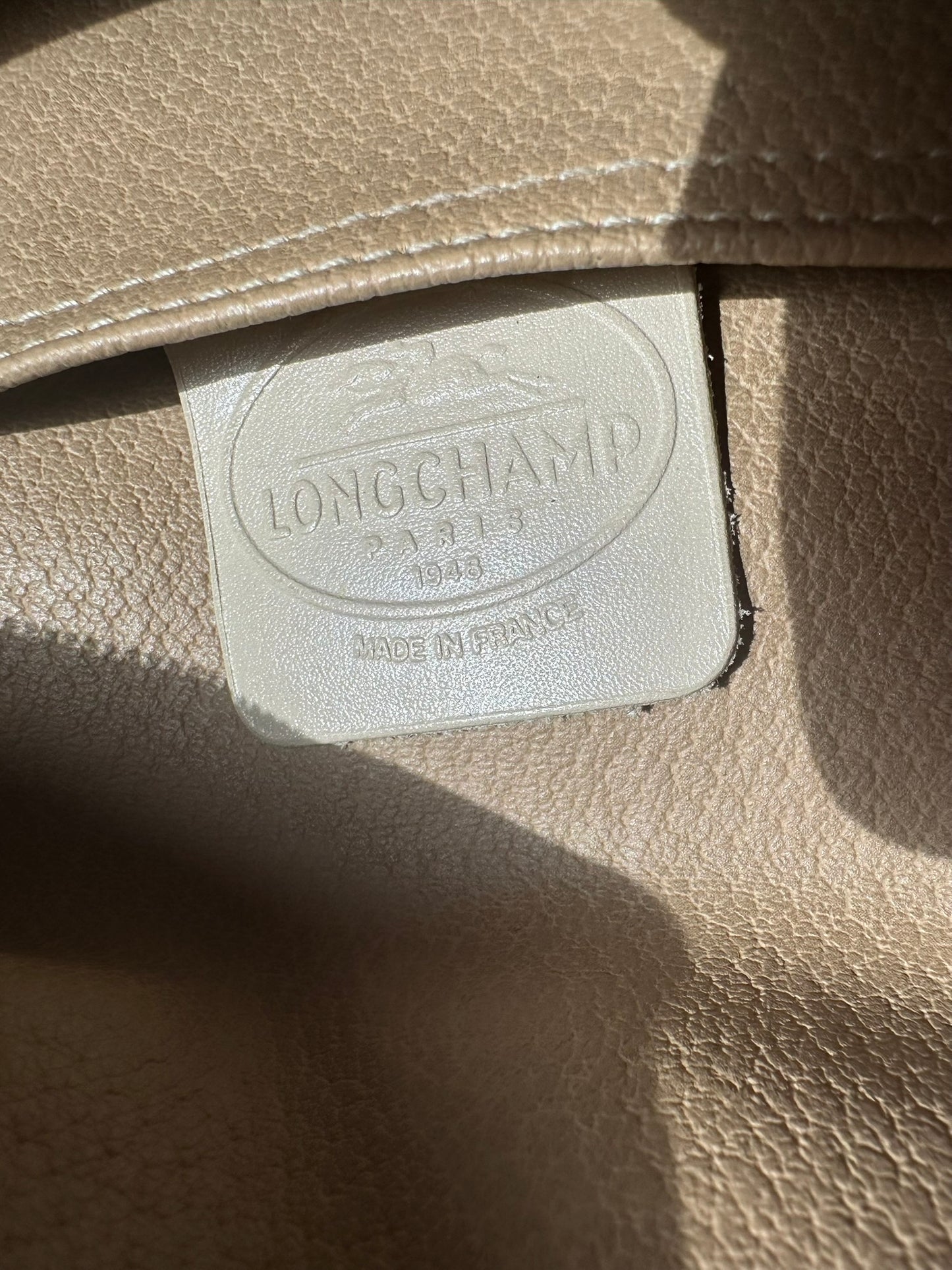 Sac Longchamp crossbody - beige.