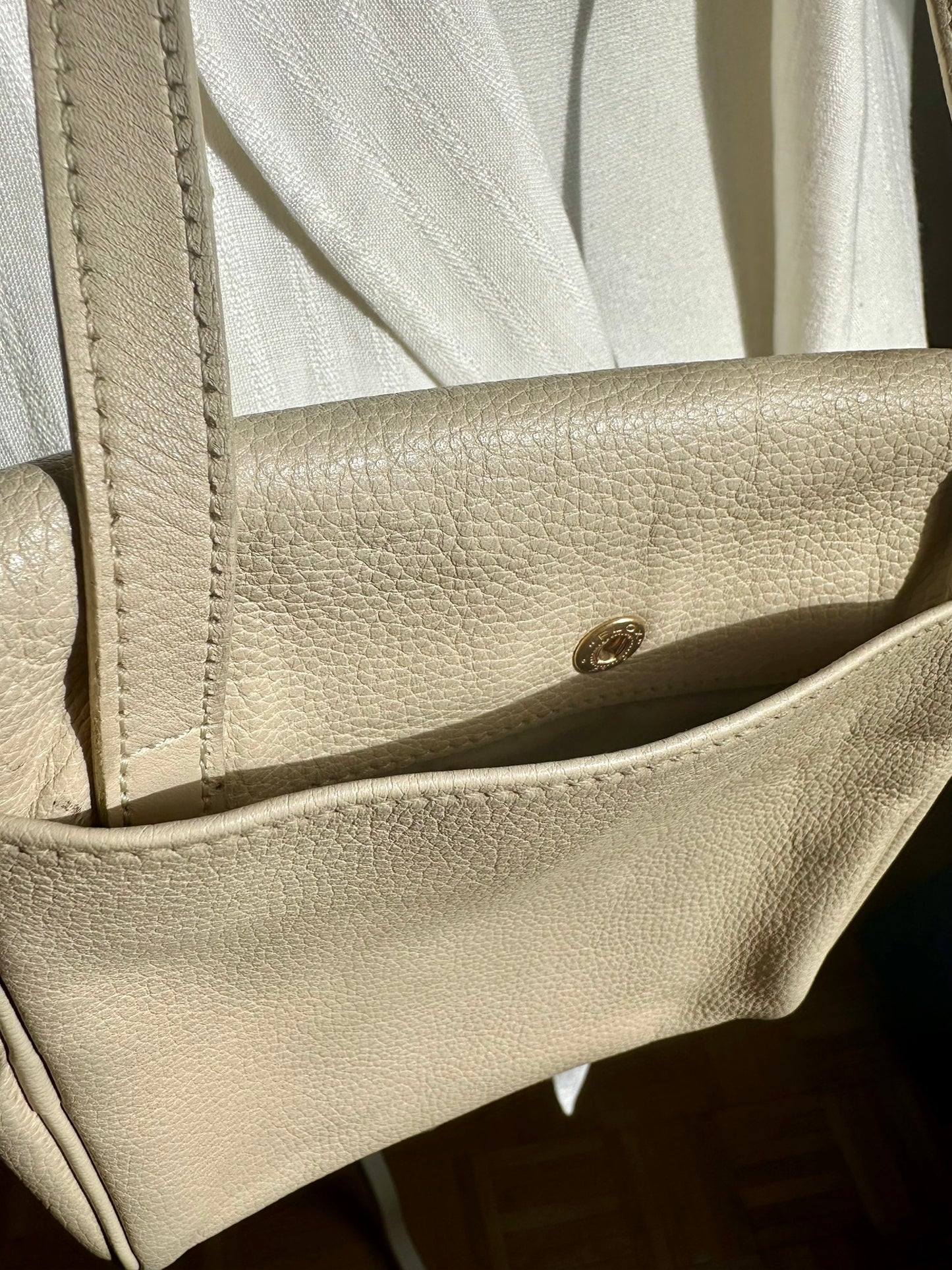 Sac Longchamp crossbody - beige.