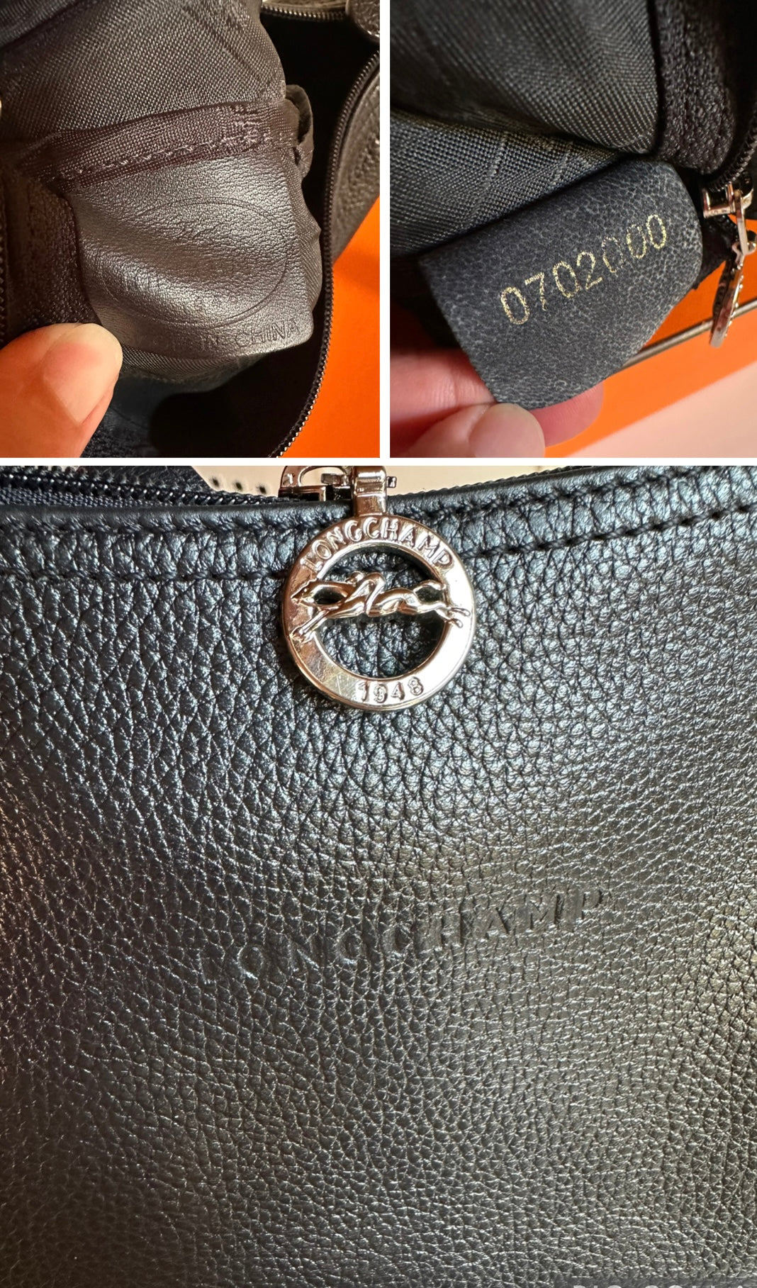 Sac Longchamp bandoulière noir - Le Foulonné.