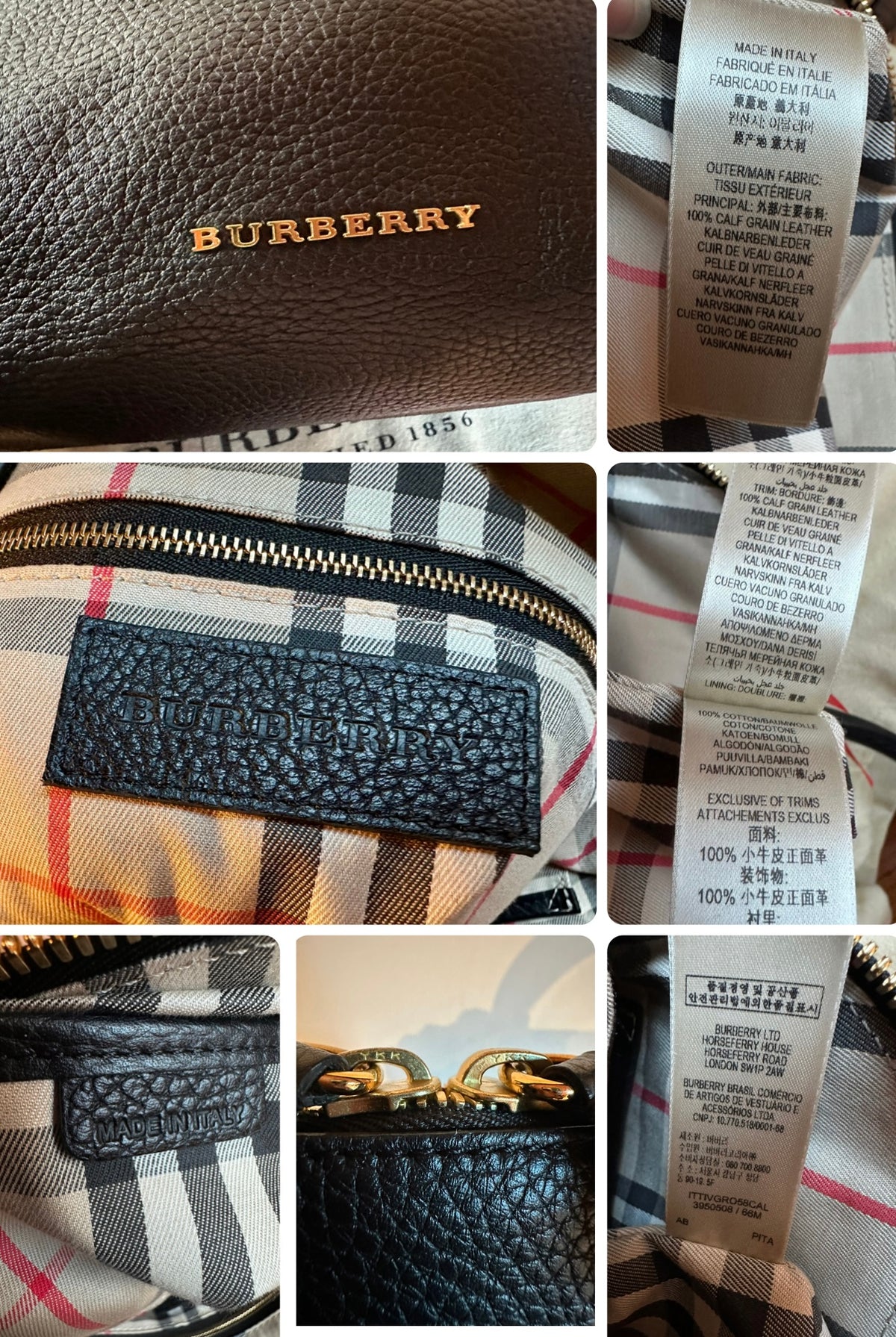 État neuf! Sac Burberry "Greenwood" Bowling