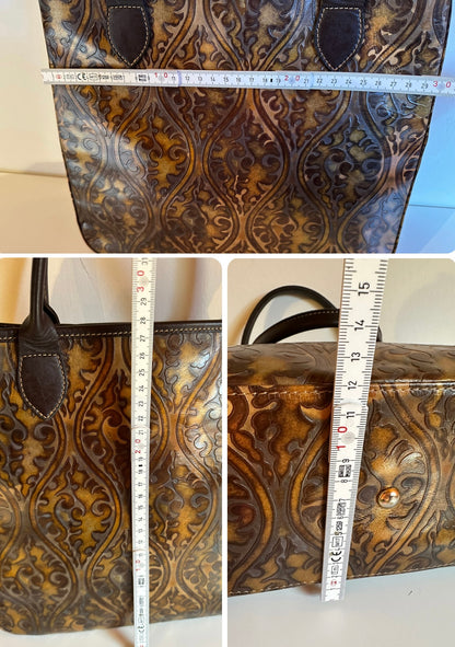 Sac Longchamp Vintage Collector – Cuir Embossé Arabesques