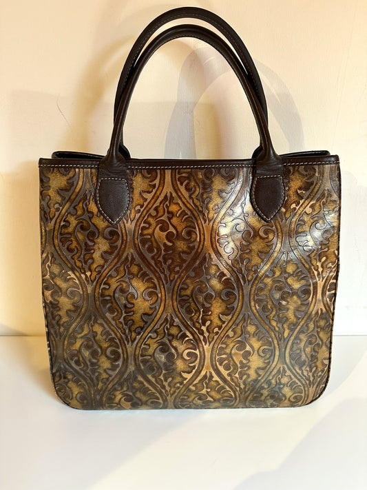 Vintage Longchamp Tasche Collector – Geprägtes Leder Arabesken