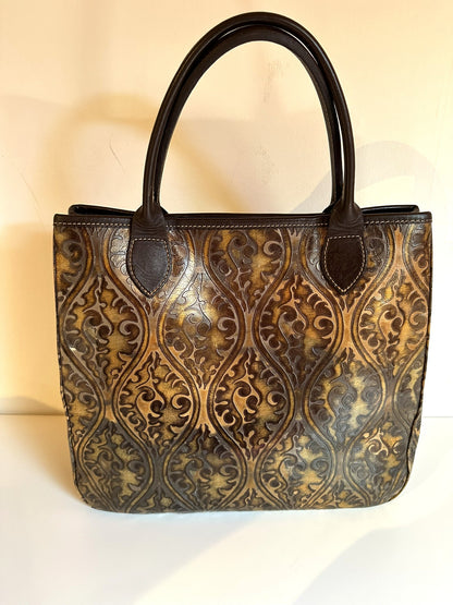 Sac Longchamp Vintage Collector – Cuir Embossé Arabesques