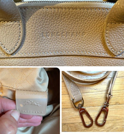 Sac Longchamp Le Foulonné beige - taille S.