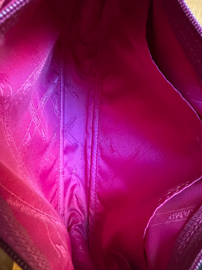 Sac Longchamp bandoulière framboise - Le Foulonné.