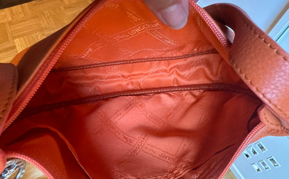 Sac Longchamp bandoulière orange - Le Foulonné.