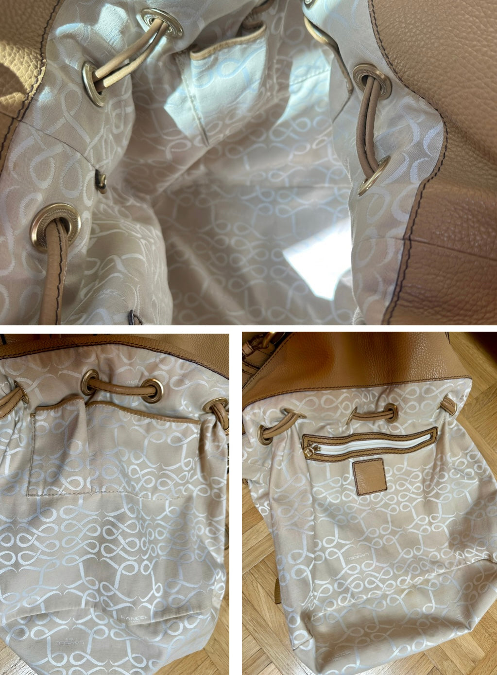 Lancel Premier Flirt XL Bag Beige