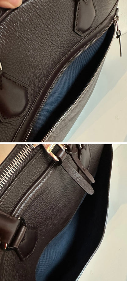 Dunhill Boston Porte-documents – Cuir Grainé Chocolat